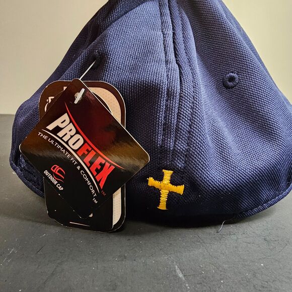 NWT ProFlex Navy Blue Tiki Baseball Bats Hat L/XL Illinois Islanders - Picture 4 of 6